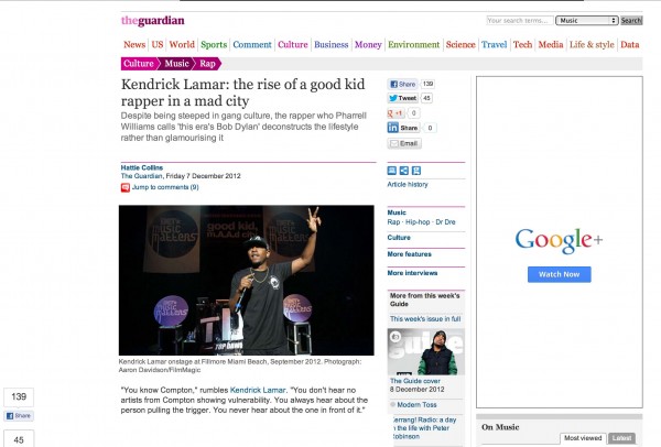 Kendrick Lamar Guardian miami