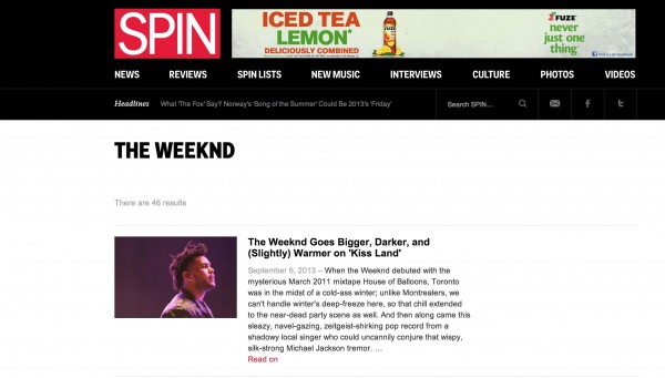 The Weeknd Spin Magazine miami