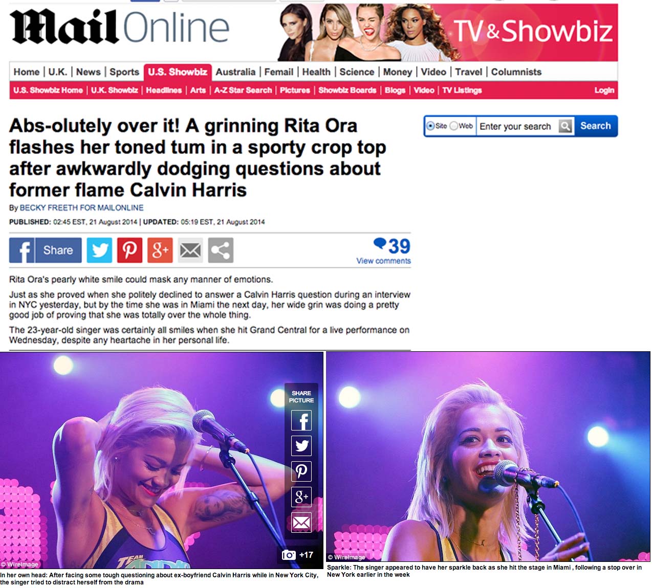 Rita Ora Miami Daily Mail